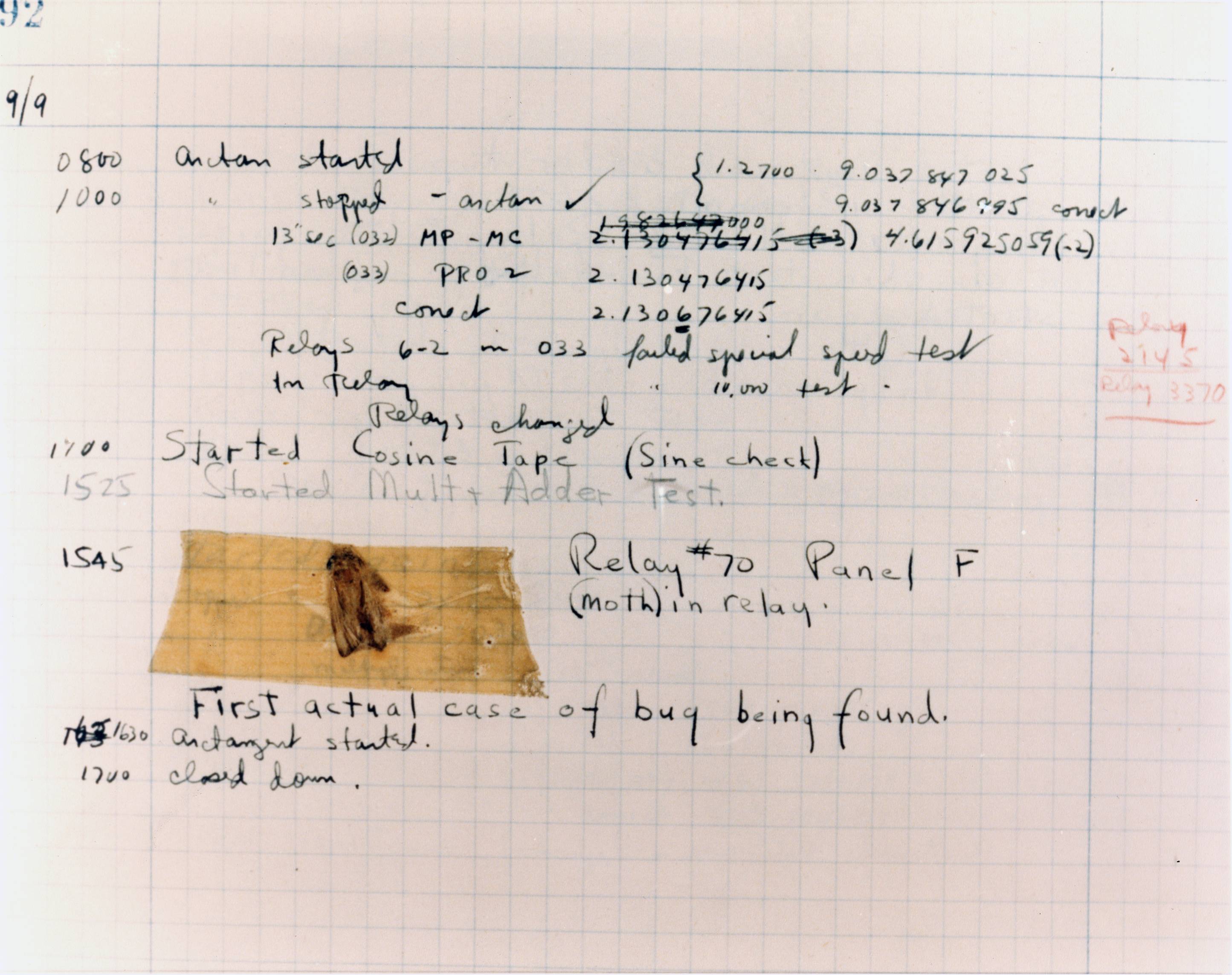 Primeiro Bug não foi no ENIAC
